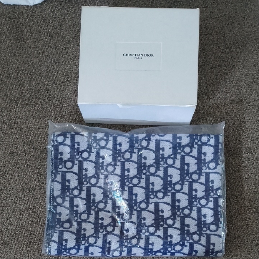 Dior Blue and White Scarf - Picture 1 of 6